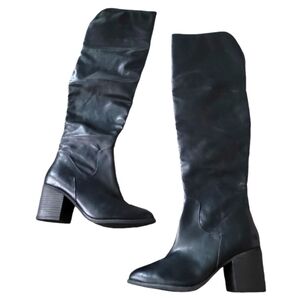 BP Over the Knee Black Faux Leather Boots Size 9M NWOT